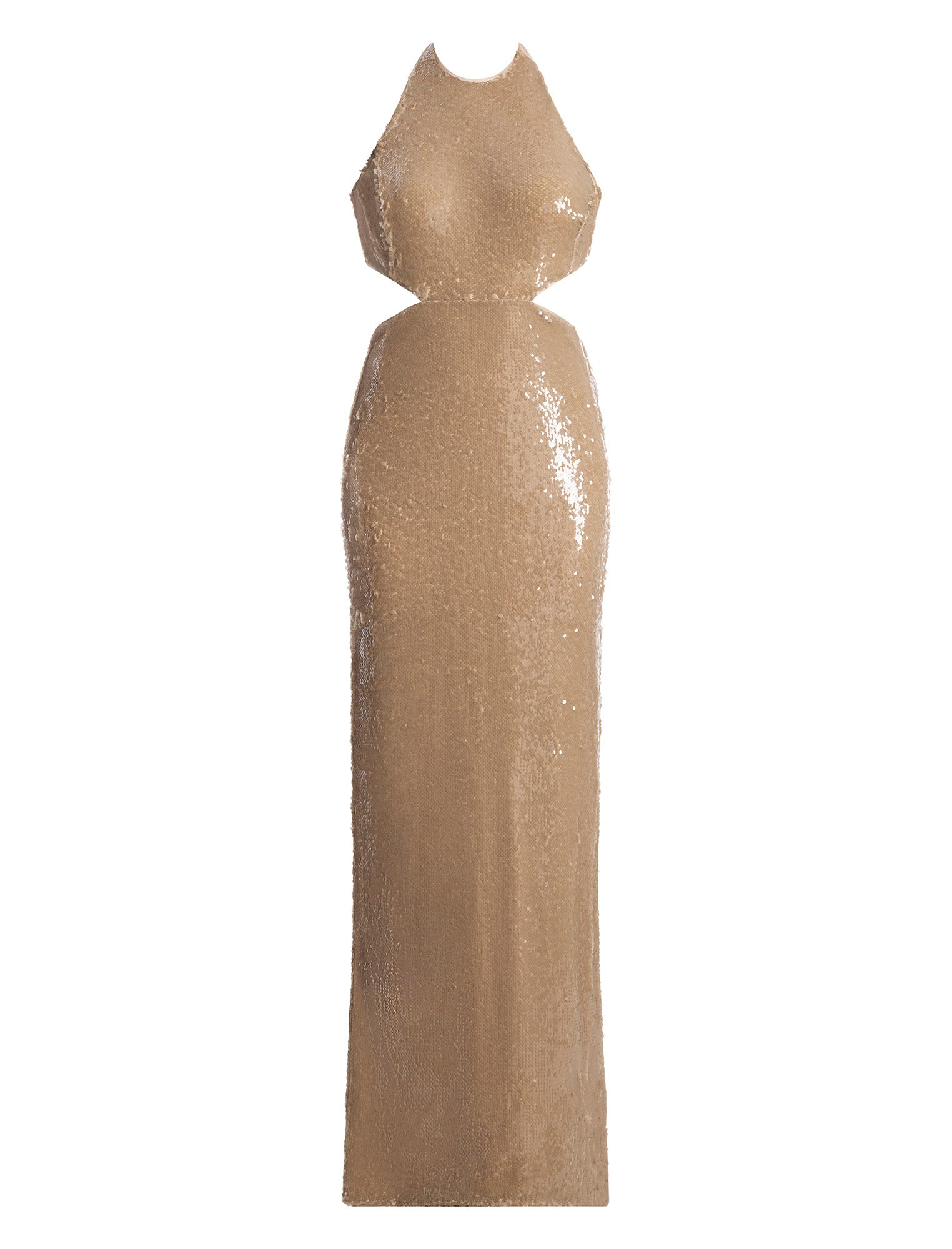 Sequin Cutout Halter Gown - Image 8