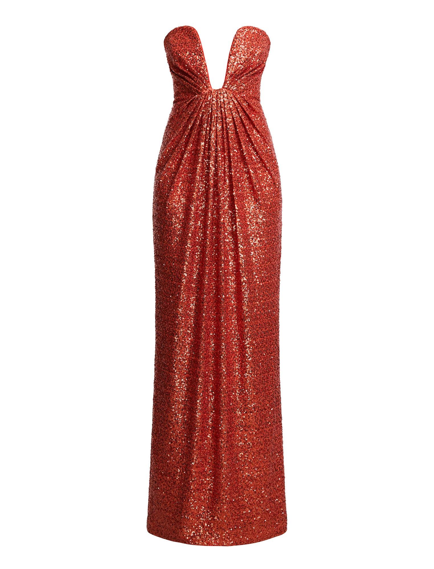 Plunging U Neckline Gown - Image 9