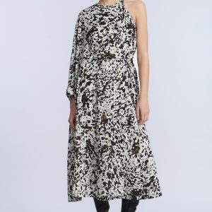 One Sleeve Midi Dress