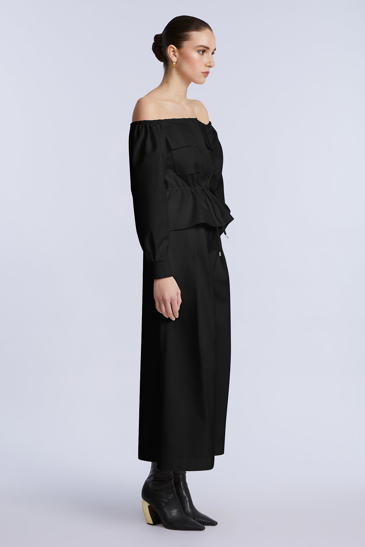 Off Shoulder Drawstring Top - Image 4