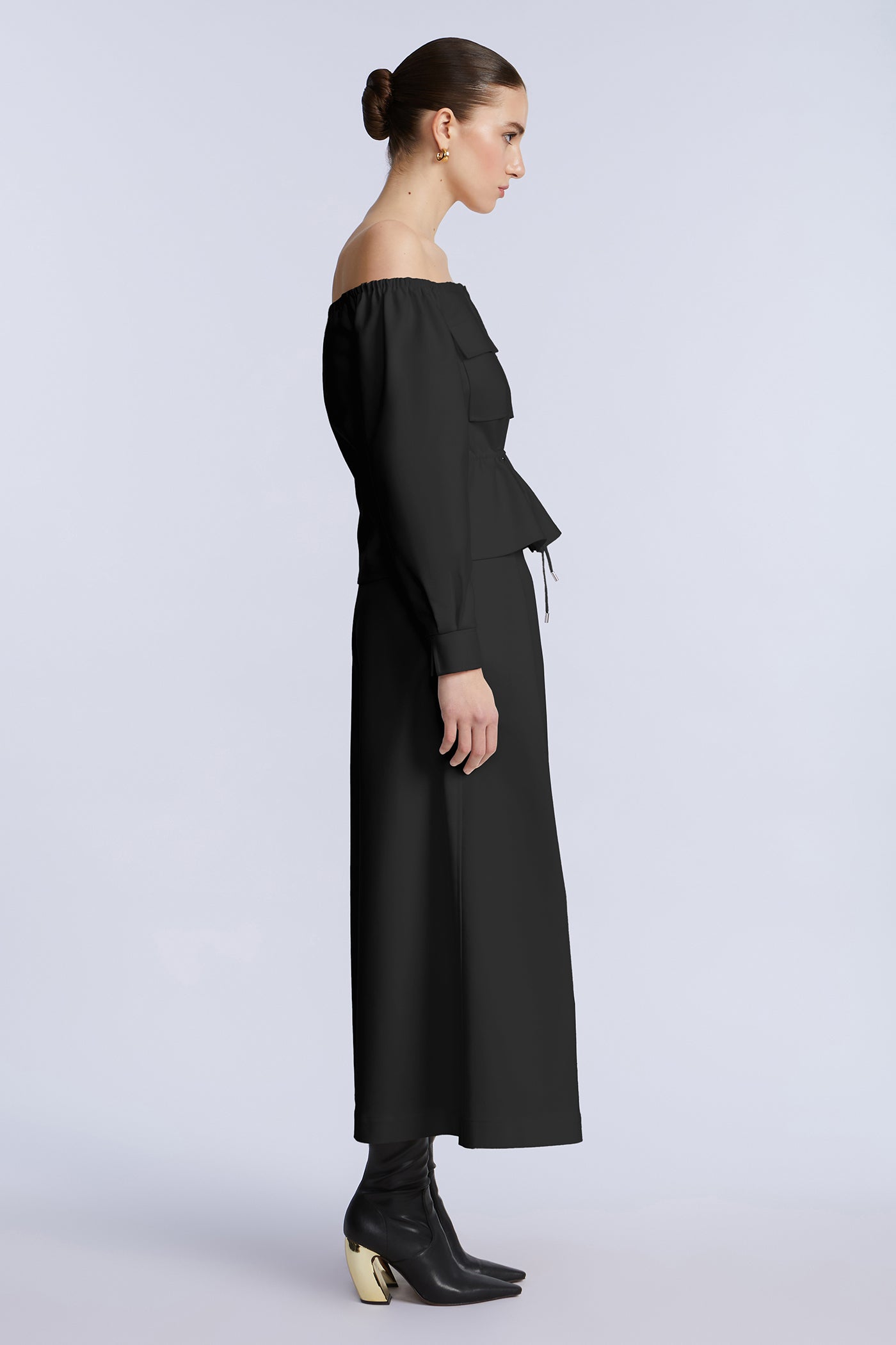 Off Shoulder Drawstring Top - Image 6