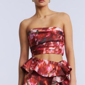 Pleated Satin Bustier