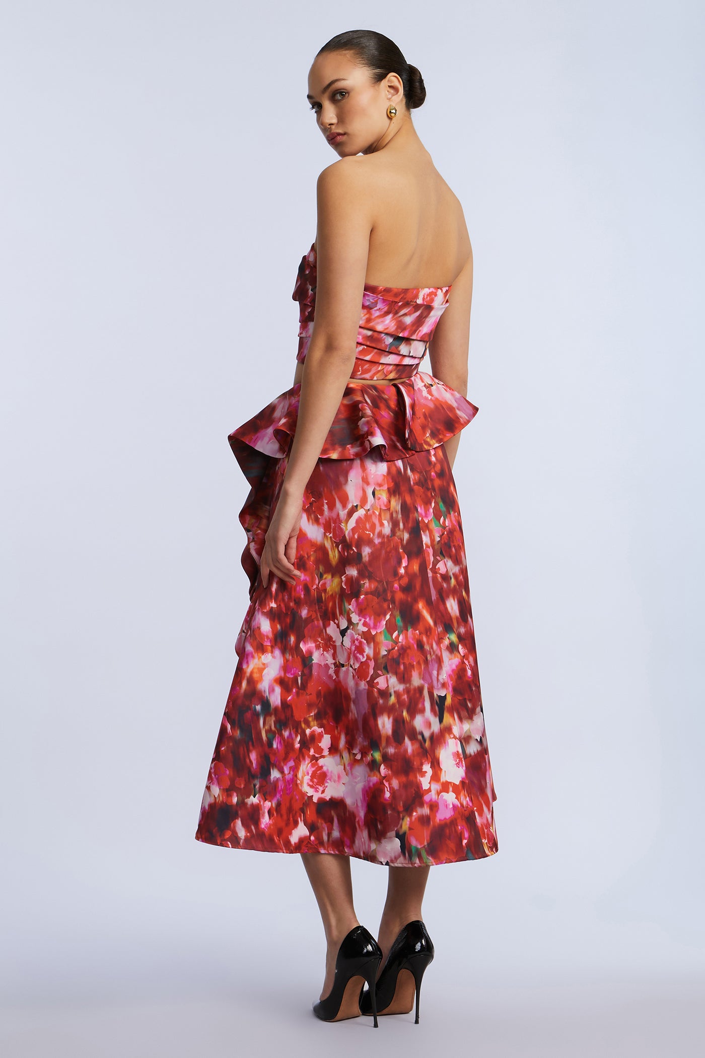 Printed Cascade Midi Skirt - Image 2