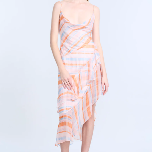 Cowl Neck Ruffle Dress